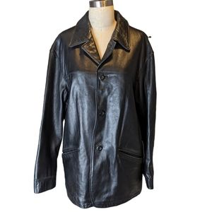 G&F Leather Jacket Black Men's Size Large